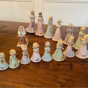 Full set Enesco growing up girls Figurines ages 1-16 circa 1982